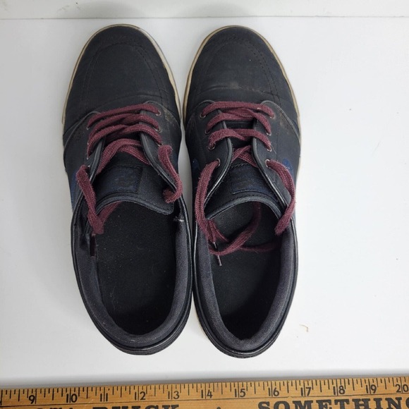 Nike SB Zoom Stefan Janoski Shoes Black Swoosh Logo Low Top Size 8.5 Academia - Picture 5 of 15